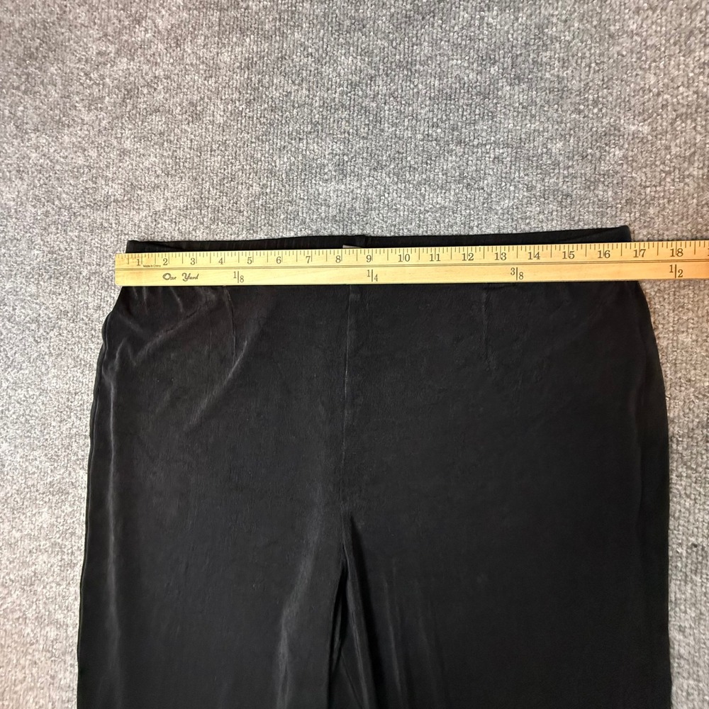 Chicos Travelers Black Pull On Straight Leg Pants Size 3 Short Acetate Blend - Picture 6 of 8